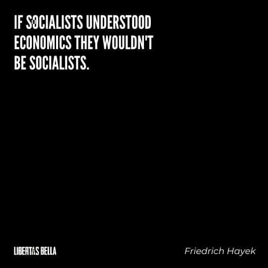 Hayek Quotes - "If socialists understood economics they wouldn't be socialists."