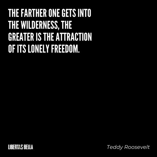 Teddy Roosevelt Quotes - "The farther one gets into the wilderness, the greater is the attraction..."