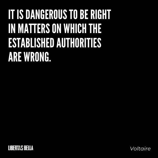 Voltaire Quotes - "It is dangerous to be right in matter on which the established authorities are wrong."