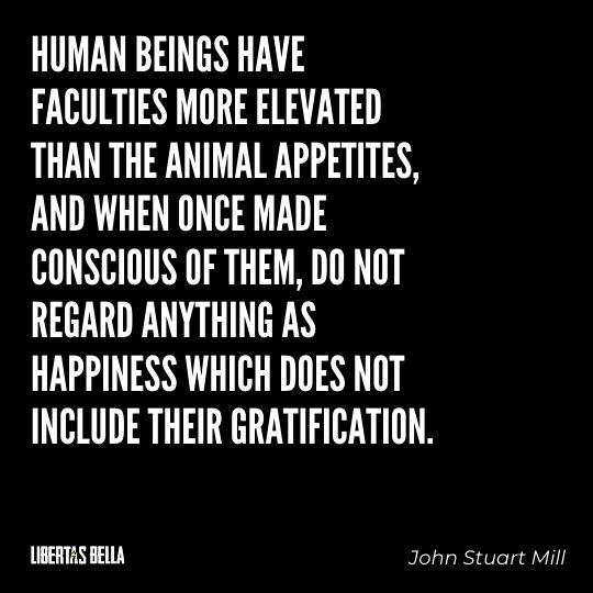 John Stuart Mills Quotes - “Human beings have faculties more elevated than the animal appetites, and when..."