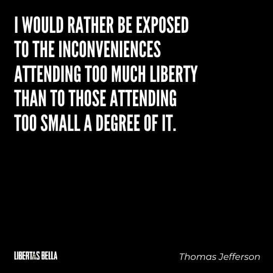 Liberty Quotes - “I would rather be exposed to the inconveniences attending too much liberty..."
