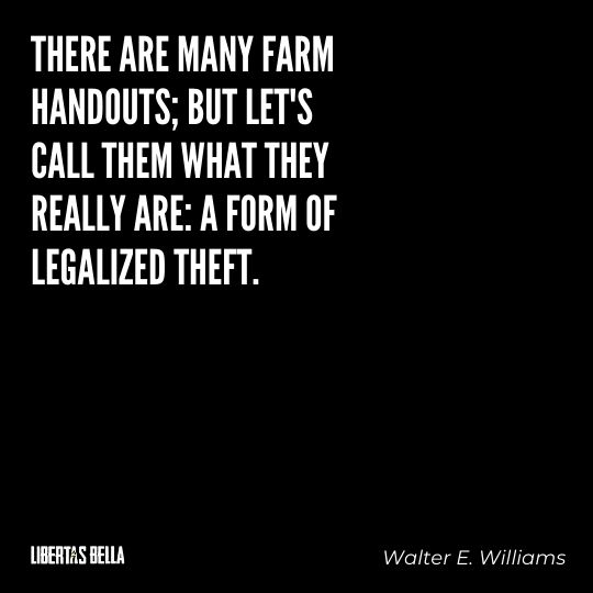 Walter E. Williams Quotes - "There are many farm handouts but let's call them what they really are: a form..."