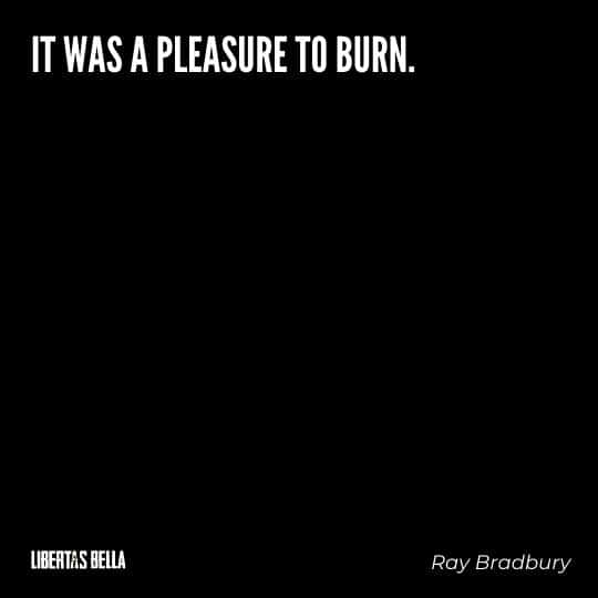 Fahrenheit 451 Quotes - "It was a pleasure to burn."