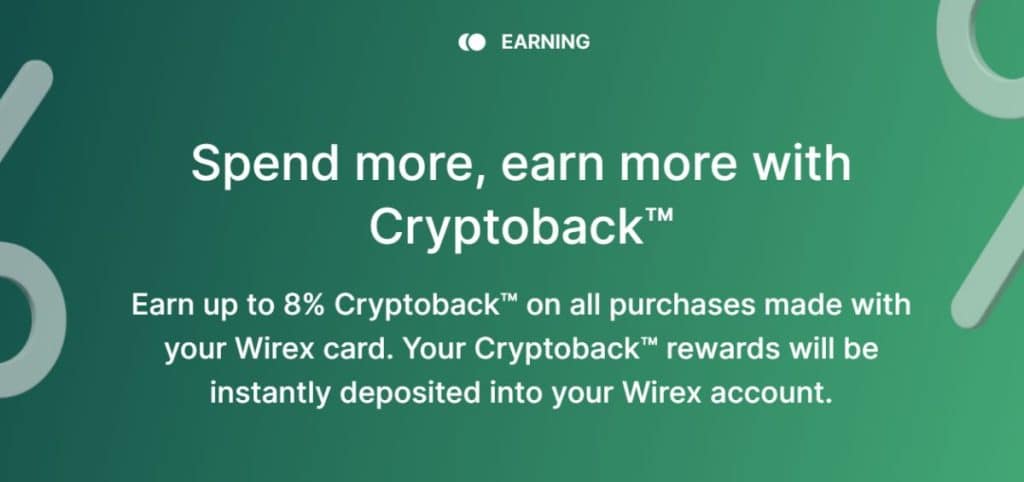 Wirex Features - Cryptoback