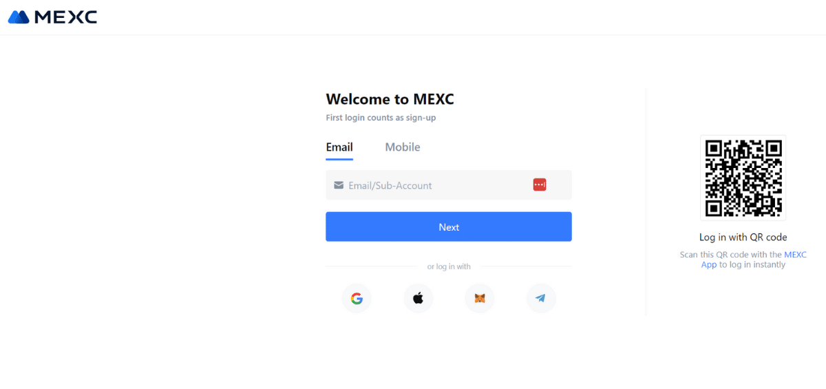 Opening An Account With MEXC