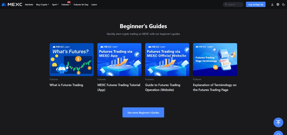 Trading beginner's guides from Mexc exchange