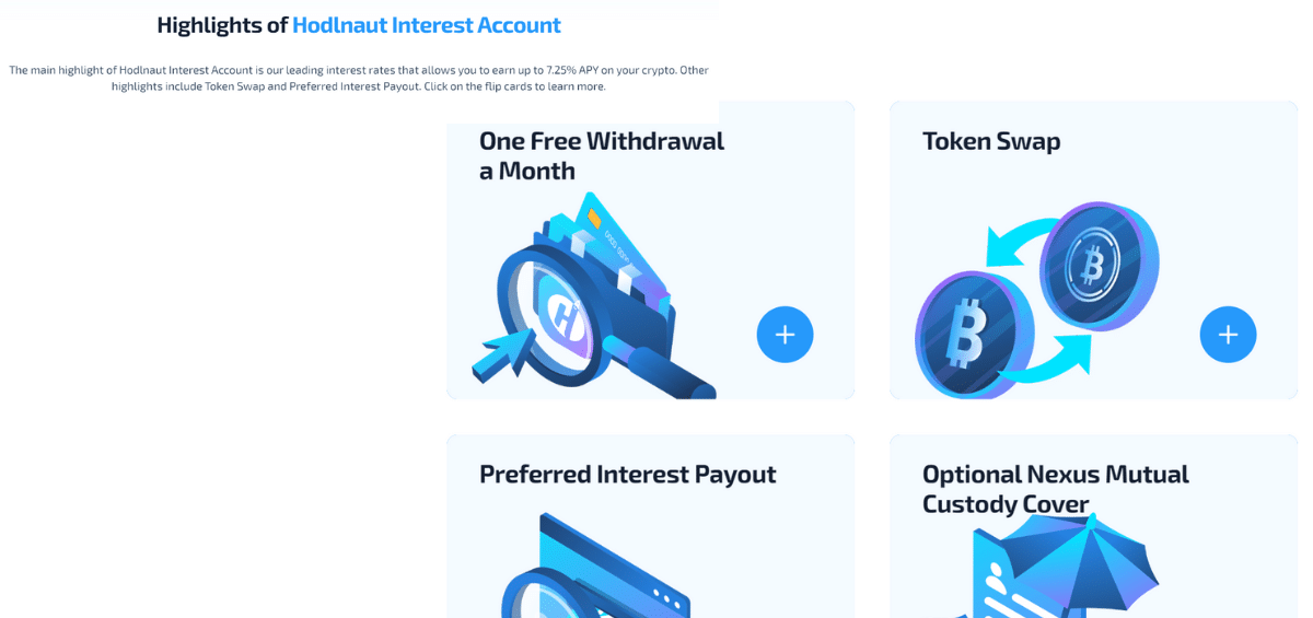 Highlights of Hodlnaut Interest Account